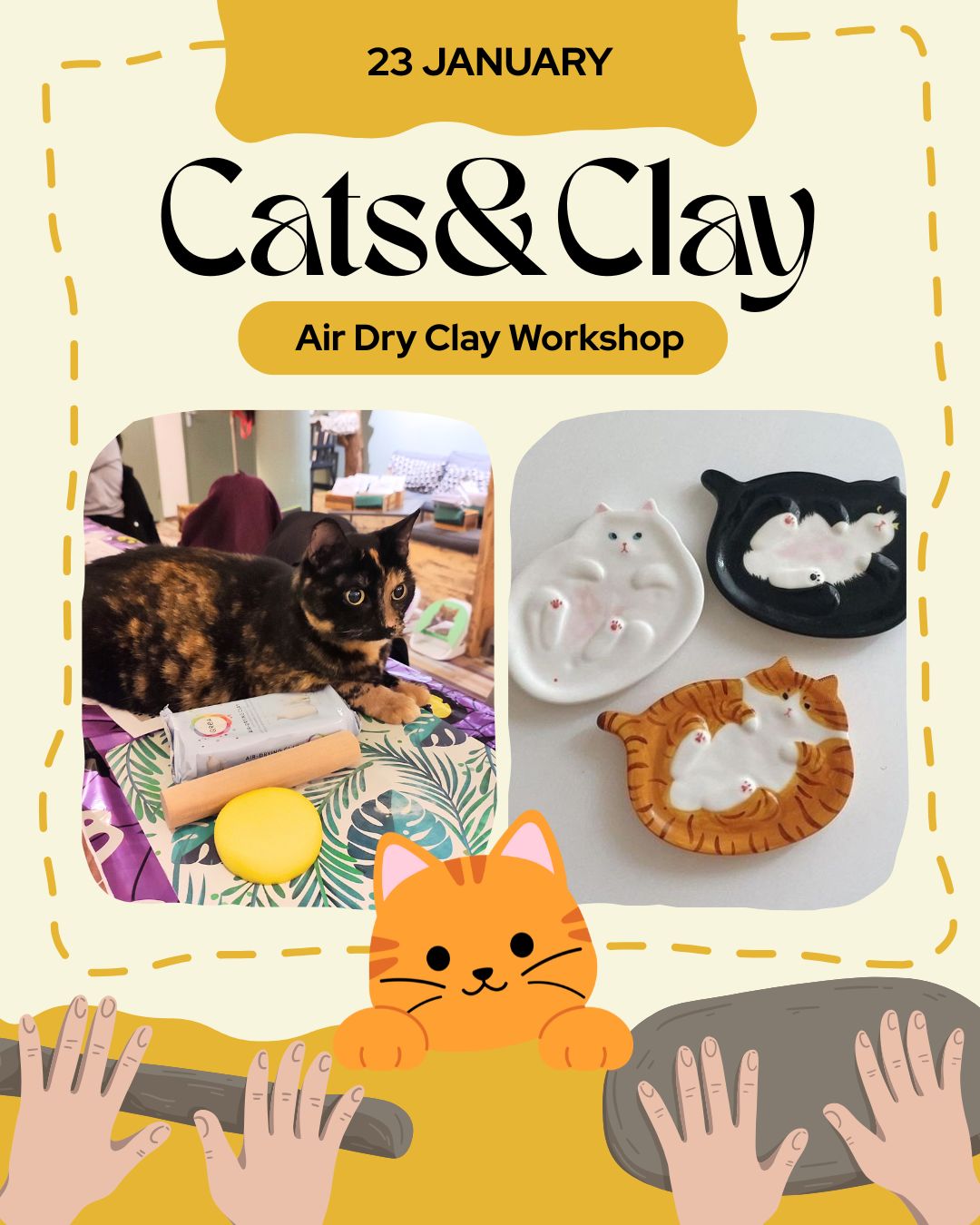 CATS & CLAY - 23 January - 19:00-21:00