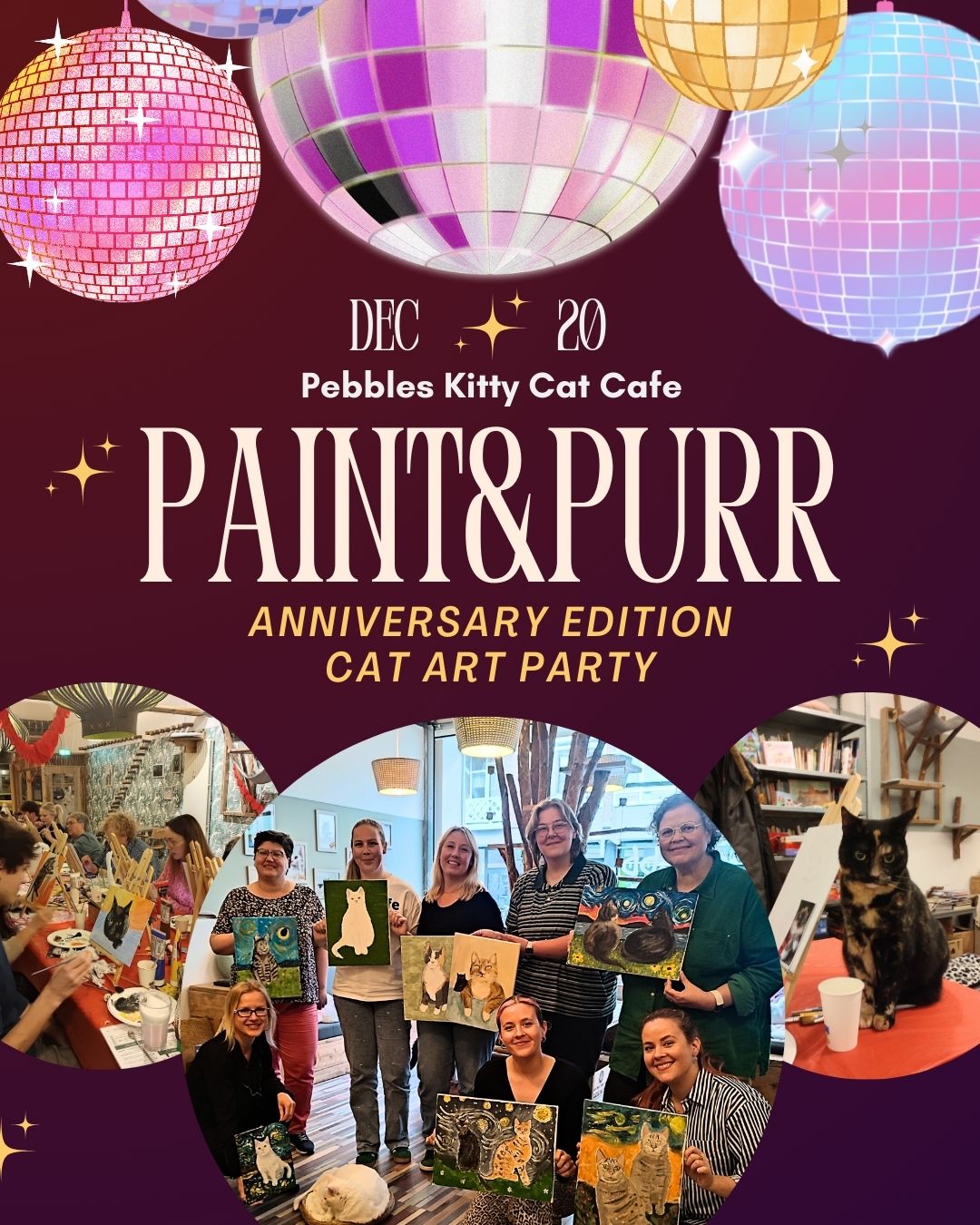 Paint&Purrr: 1st Anniversary Party! - 20 December - 19:00-21:00